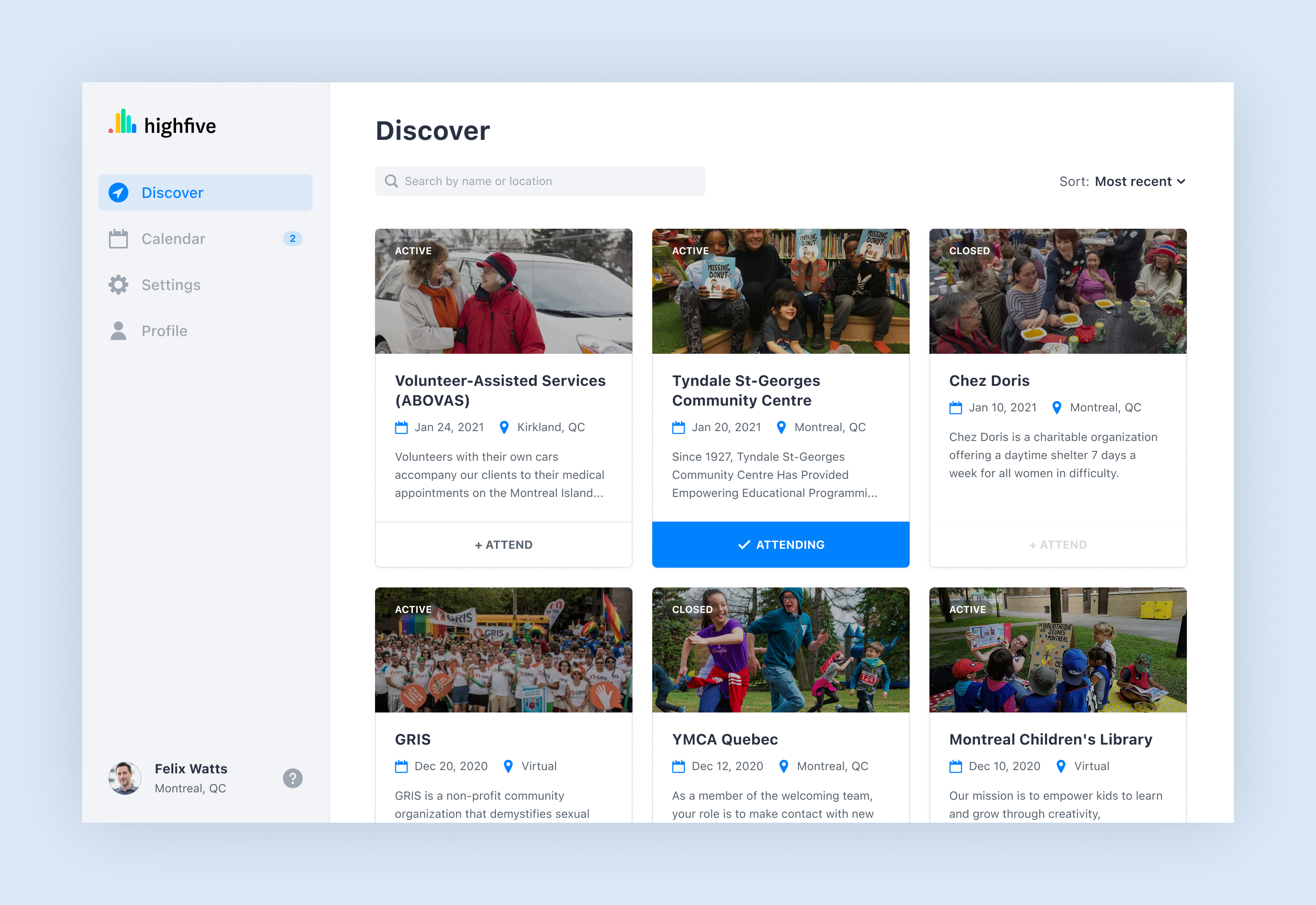 Internal web app for volunteering initiatives